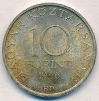 1948. 10Ft Ag "Széchenyi" T:1-,2 patina 
Adamo EM2