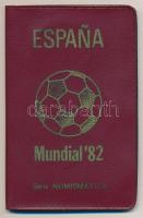 Spanyolország 1980. Labdarugó VB 1982 szett 50c-100P (6xklf) eredeti tokban tanúsítvánnyal T:1  Spain 1980. World Cup soccer games 1982 50 Centimos - 100 Pesetas (6xdiff) coin set in case C:UNC