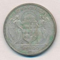 1930. 5P Ag "Horthy jobbra" T:2,2- patina
Adamo P8