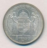 1930. 5P Ag "Horthy jobbra" T:2,2- patina
Adamo P8