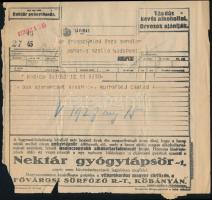 1927 Dr. Jáky Gyuláné Grosschmid Kató (1904-1986), Márai Sándor testvérének esküvőjére két gratuláló...