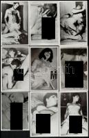 cca 1980 Retro pornofotók későbbi nagyításai. 9x12 cm, 20 db