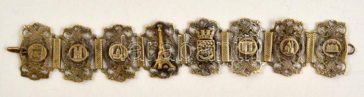 Díszes, dombor mintás fém karlánc