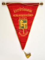 1968 KISZ KB Mező Imre önkéntes ifjúsági tábor selyem zászló