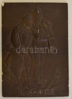 1935 H. I. jelzéssel Első világháborús emlék. Gipsz dombormű lepattanásokkal  24x34 cm