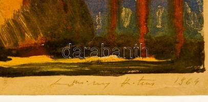 Lőrincz Viktor jelzéssel: Akvarell. Hátoldalán is jelezve. 21x32 cm