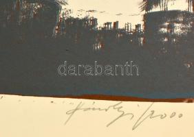 Károlyi András (?-?): Purgatórium,- Szitanyomat. , papír. Sorszámozott. Jelzett. 29x49 cm