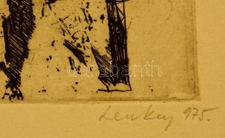 Lenkey Zoltán (1936 - 1983) Emlék 4/25 Rézkarc, papír. Sorszámozott. Jelzett. 15x14 cm