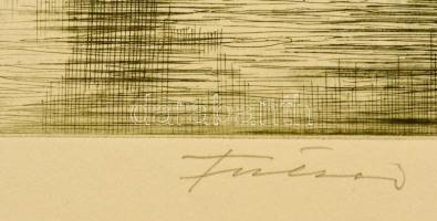 Füle Mihály (1914-2005): Vajdahunyad vára Rézkarc, papír. Sorszámozott. Jelzett. 30x39 cm