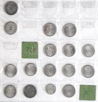 150db-os vegyes magyar Al fillér és forint érme tétel albumba rendezve T:vegyes
