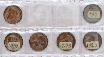 147db-os vegyes külföldi fémpénz tétel albumba rendezve, közte Amerikai Egyesült Államok, Argentína....