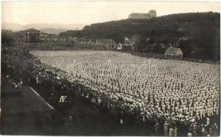 1927 Azonosítatlan német település, sportünnepély - 4 db RÉGI fotólap / Unidentified German town, Tu...