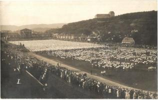 1927 Azonosítatlan német település, sportünnepély - 4 db RÉGI fotólap / Unidentified German town, Tu...