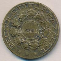 1943. "MOVE Pestszentlőrinci Társadalmi és Sportegyesület / Becsülettel a Hazáért" kétolda...