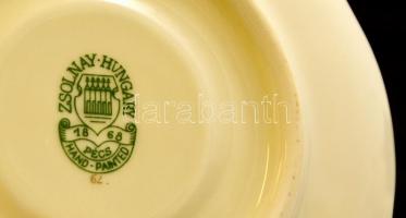 Zsolnay pillangó mintás mokkás készlet, kézzel festett, hibátlan, jelzett, / Zsolnay coffee set in f...