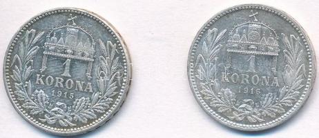 1915KB-1916KB 1K Ag "Ferenc József" (2x) T:1-
Adamo K5.1