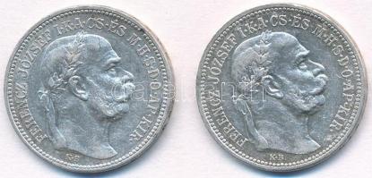 1915KB 1K Ag "Ferenc József" (2x) T:1-,2 Adamo K5.1