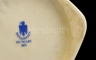 Hollóházi rózsa mintás váza, matricás, jelzett, hibátlan, m:24,5 cm