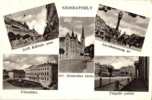 Szombathely, Széll Kálmán utca, Szentháromság tér, Szent Domonkos zárda, Városháza, Püspöki palota (EK)