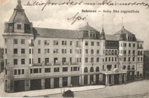 1916 Debrecen, Arany Bika szálloda. Kiadja Thaisz A. (Rb)