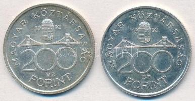 1992. 200Ft Ag "MNB" (2x) T:2