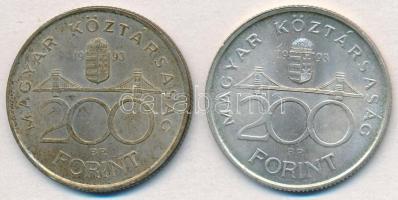 1993. 200Ft Ag "MNB" (2x) T:2