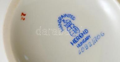 Herendi Apponyi mintás bonbonrei, kézzel festett, jelzett, rózsán apró lepattanással, m:12 cm