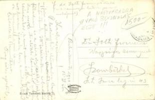 Biharkeresztes, látkép, templom. Hátoldalán levél 1940 szeptember 6-áról, közvetlenül a nagyváradi b...