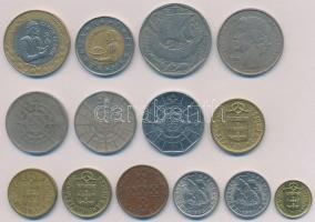 Portugália 14db-os vegyes érme tétel T:2,2-
Portugal 14pcs of mixed coins C:XF,VF