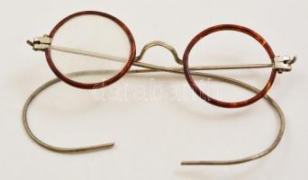 Retró szemüveg, egyik üveglencse hiányzik, 10×10 cm