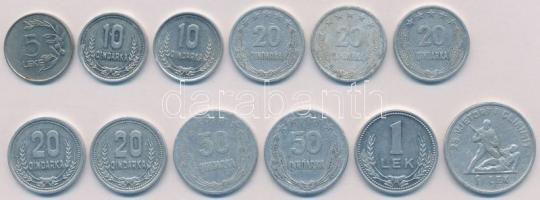 Albánia 1964-1988. 10q - 5L (12x) T:2,2- Albania 1964-1988. 10 Qindarka - 5 Leke (12x) C:XF,VF