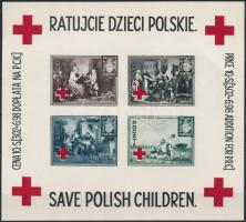 Lengyel Vöröskereszt adománybélyeg blokk