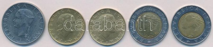 Olaszország 1979-1994. 100-500L (5xklf) forgalmi emlékkiadások T:1-,2
Italy 1979-1994. 100 - 500 Li...