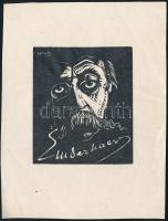 Havas László (1895-?): Ex libris olvashatatlan. Fametszet, papír, jelzett a dúcon, 7×6,5 cm