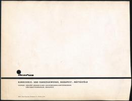 cca 1966 Ikarus busz reklám kép, hátoldalán német szöveggel, 19,5x25 cm