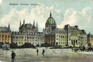 Budapest V. Országház, Parlament, villamos (EM)
