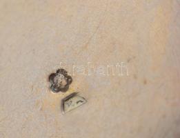 Ezüst (Ag.) rózsás keresztelő pohár, jelzett, mesterjeggyel, kopott, m:7,5 cm, nettó:52 g