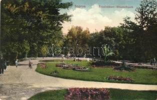 1914 Sopron, Erzsébet kert, park. Kiadja Piri Dániel (EK)