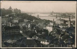 1929 Budai látkép, vintage fotó, 8,5x13,5 cm