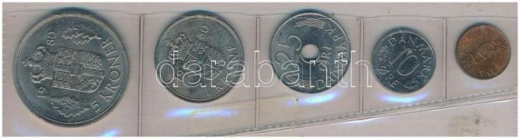 Dánia 1980. 1ö-5K (5xklf) forgalmi sor bontott fóliatokban T:1,1-
Denmark 1980. 1 Ore - 5 Kroner (5...