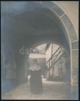 cca 1920 Spitzer László hagyatékából 3 db jelzés nélküli, vintage fotóművészeti alkotás, 9x12,5 cm é...