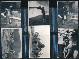 cca 1952 Sztálinvárosi riport, 53 db szabadon felhasználható vintage negatív + 12 db vintage fotó, a...