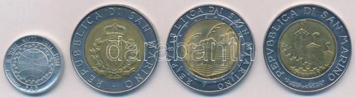 San Marino 1977. 1L Al "FAO" + 1987-1993. 500L (3xklf) forgalmi emlékkiadások T:1-,2
San ...