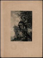 Vegyes metszet tétel: 4 db acélmetszet és 1 db litográfia, különböző méretben