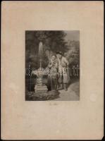 Vegyes metszet tétel: 4 db acélmetszet és 1 db litográfia, különböző méretben