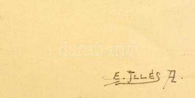 Illés jelzéssel: Tehén. Tus-ceruza, papír, 26×38 cm