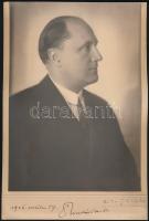 1926 Dr. Csordás Elemér székesfőváros tiszti főorvosa, magyar királyi egészségügyi főtanácsos portréja, Székely Aladár aláírt vintage fotója, 23x16 cm, karton 26x17,5 cm