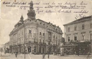 Kolozsvár, Cluj; New York szálloda, Schuster Emil üzlete és saját kiadása / Hotel New York, publisher's shop (fa)