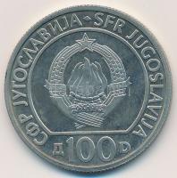 Jugoszlávia 1985. 100 Dinara "A fasizmus alóli felszabadulás 40. évfordulója" tokban tanús...