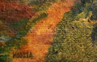 Koszta jelzéssel: Táj. Olaj, karton, keretben, 13×18 cm